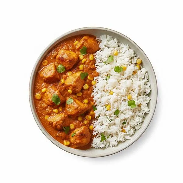 The Colonial Chicken tikka masala with corn and Cilantro Rice